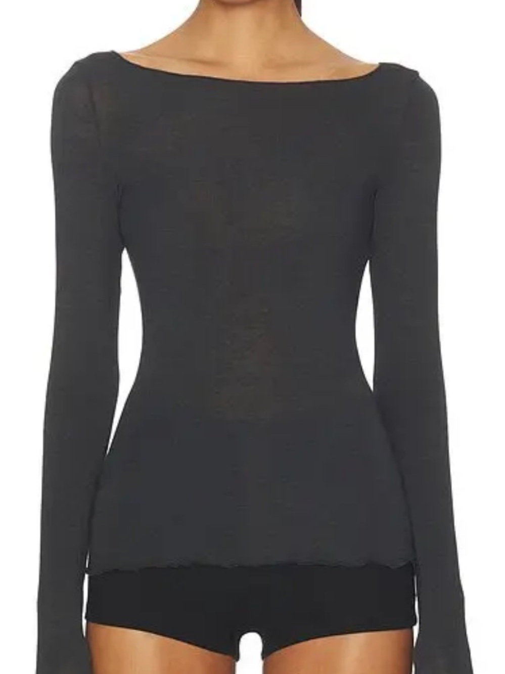 Skims Sheer Modal Boat Neck T-Shirt - Picture 2 of 9